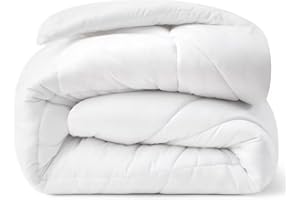 JOLLYVOGUE Queen Comforter Duvet Insert, Quilted White Comforter with Corner Tabs, Down Alternative Bed Reversible Comforters for All Season with Box Stitched 88"x88"
