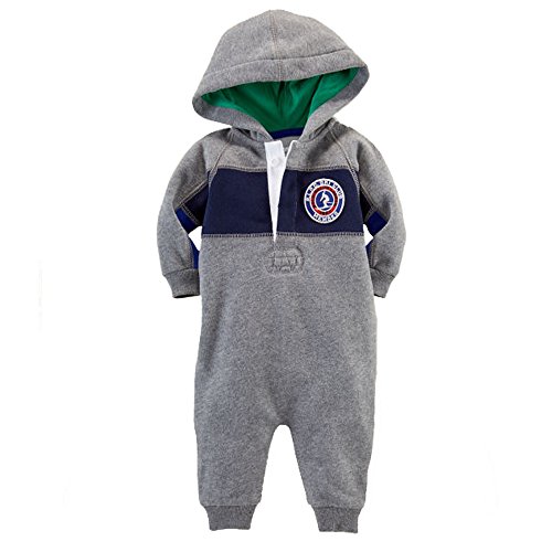 Buy Ralph Lauren Polo Baby Boys Gray Ski Club Fleece Hooded Coverall (9