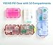 YEEHO Pill Case - Portable Supplements Tablet Container Box with 10 Compartments - Medicine Capsule Vitamin Foldable Organizer Dispenser Holder Storage for Travel Trip Pocket Purse - Clear Black