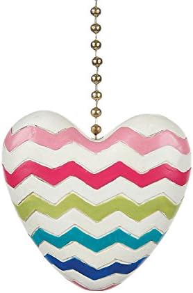 Clementine DesignsClementine Design Colorful Chevron Heart Ceiling Fan Pull