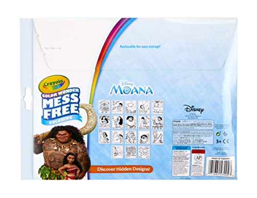Crayola Wonder Moana Coloring Pages, Mess Free, Refill Book, Gift for ...