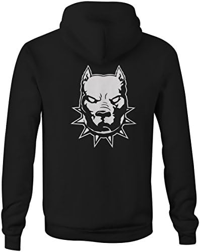 Pitbull with Spiked Collar Dog Staffy Full Zip Sweatshirt - XL