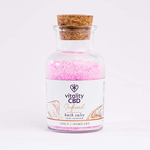 Vitality CBD Bath Salts, Rose Fragrance, 100mg of CBD, NO THC - Image 3