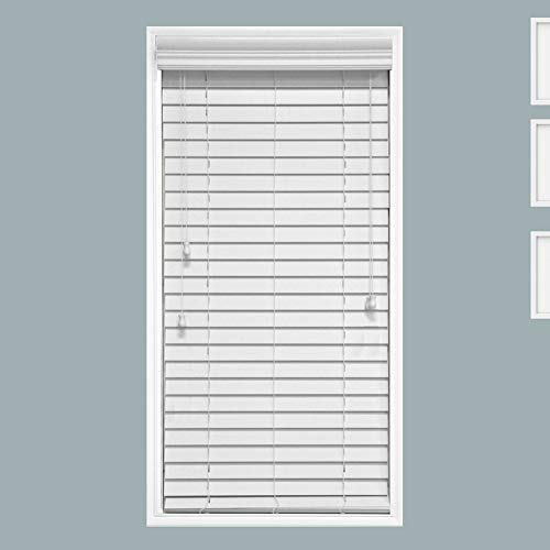 TailorView, Faux Wood Crown Valance for Horizontal (Venetian) Window Blinds, Snow White, Inside or Outside Mount, 8 1/2" L - 24" L - Thumbnail 2