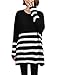 Allegra K Stripes Stretchy Pullover Spring Tunic Knit Shirt XL Black White