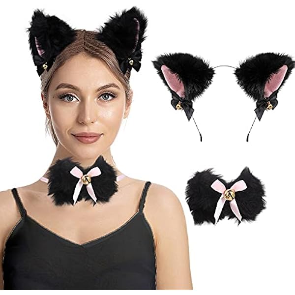 Women\'s 2 Pc Tuxedo Costume Accessory Kit Satin Bow Tie Cuffs for Dress Up Amazon.com: Leg Avenue Women main image 4
