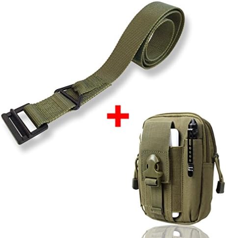 Outmall Men's Combat Tactical CQB Duty Belt with Military Waist Bag Pack for EDC Holsters, Pouches Hunting, Shooting, Camping, Riding, Hiking, Climbing, Traveling, Sports and Outdoor Activities