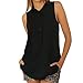 vanberfia Women's Casual Summer Turn Down Collar Blouse Tops Sleeveless Button Down Shirts