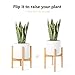 Mkono Plant Stand Mid Century Wood Flower Pot Holder Display (Plant Pot NOT Included) Potted Rack Rustic Decor, Up to 8 Inch Planter, Naturalthumb 3