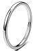 Tungary 2mm Womens Tungsten Carbide Wedding Band Rings Engagement Promise Domed Size 4-10