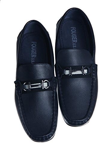 Little Boys 10 to Big Boys 7 Navy Blue Slip on Loafers Dress Shoes (Big Boys 5)