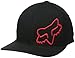 Fox Men's Flex 45 Flexfit HAT, Black/Red, Large/X-Large