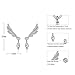 OREOLLE Jewelry Fashion Angel Wings Ear Crawler Cuff Earrings Cubic Zirconia Ear Stud Earrings Jackets