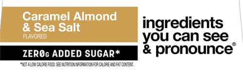 KIND ZERO ADDED SUGAR HEALTHY SNACKS BARS, CARAMEL ALMOND & SEA SALT, GLUTEN FREE, HIGH FIBER, KETO SNACKS, 5G PROTEIN, 5 COUNT
