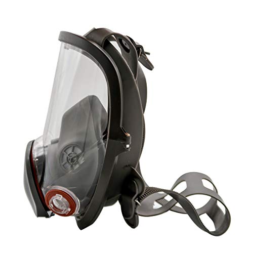 Muhubaih Full Face Respirator Mask For 6800 Masks Organic Vapors N95 Level Silicone Respirator Mask,Wide Field of View Full Face Dust Gas Mask for Paint Pesticide Chemical Formaldehyde Respiratory