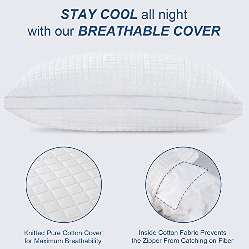 JOLLYVOGUE King Size Pillows Set of 2,Luxury Hotel Down Alternative