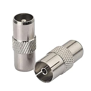Bingfu FM Antenna Adapter FM Radio Antenna RF Coax Cable Lead 75ohm TV Type Adaptor Male to Female 2 kit for Yamaha JVC…