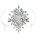 ZLXIN Face Chest Gems, Temporary Tattoo Stickers, Self-adhesive Glitter Rhinestone Body Jewels, Waterproof Crystal Face Breast Chest Gems for Rave Festival, Party or Music Concert(One Set) … (1)