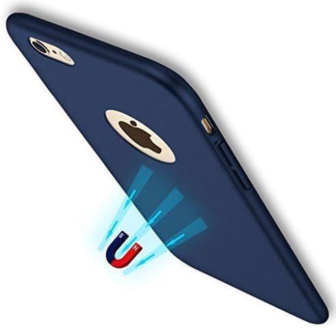 iPhone 6 Case, iPhone 6s Case, Ultra Slim Thin Matte Hard Cell Phone Protective Cover with Built-in Magnetic Metal Plate for Apple iPhone 6 6s - 4.7 Inch [Blue]
