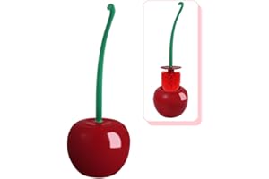 Cherry Toilet Brush, Cute Toilet Bowl Cleaners Brush and Holder Set, Unique Fruit Bathroom Decor Supplies and Fun Bathroom Ac