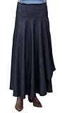 Baby'O Women's Long Stretch Denim Mock Wrap Skirt