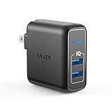 Anker Elite USB Charger, Dual Port 24W Wall Charger, PowerPort 2 with PowerIQ and Foldable Plug for Iphone XS/Max/XR/X/8/7/6/Plus, Ipad and more