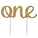 INNORU One Cake Topper 1st First Birthday Cake Decoration Double Sided Gold Glitter Stock