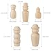 Wooden Peg Doll, Decorative Unfinished Doll Bodies Family Craft People Set 20Pcs