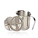 Vktech® 800ML Stainless Steel Double Mesh Milk Frother Milk Foamer Milk Creamer (800ml/27oz)