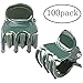 Pengxiaomei 100 Pack Orchid Clips, Dark Green Plant Clips, Garden Flower Vine Clips Plant Orchid Support Clips for Supporting Stems Vines Stalks Climbing Plants Grow Upright