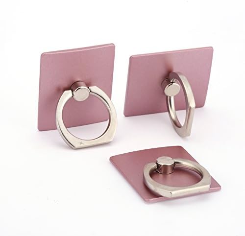 Kasio Universal Ring Phone Car Holder Mount and Stand for Iphone and any other kind phone,Tablets (3 pack Rose Gold)