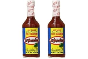 El Yucateco Chile Habanero Hot Sauce Bottle Red, 8 Ounce (Pack of 2)