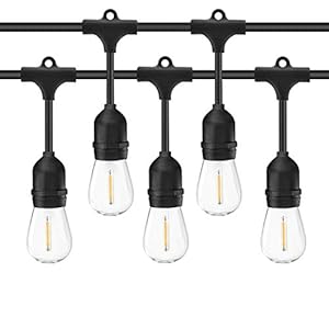 Salcar Led-lichtsnoer voor buiten, 15 m, 15 x E27-leds, IP65, waterdicht, decoratieve lamp voor huisdecoratie, feest…