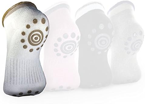 Best Non -Slip Skid Yoga Pilates Socks with Grips Cotton for Women (1 Pack White)