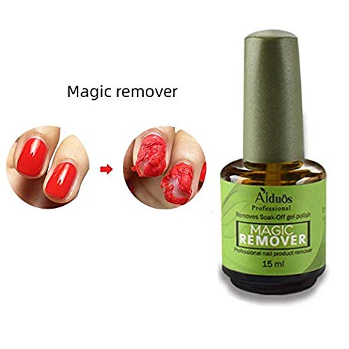 succeedtop Magic Nail Polish Remover, Nail Polish Delete Primer Clean Degreaser,Professional Removes Soak-Off Gel Polish in 3-5 Minutes, Easily & Quickly, Don't Hurt Your Nails - 15 ml (Pink)