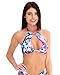 iHeartRaves Geo Galaxy Keyhole Cutout Backless Halter Rave Crop Top (One Size)