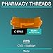 TimerCap (Stopwatch) - CVS & Walmart Style Pill Bottles (Qty 4 Standard) Child Resistant