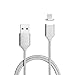 SUKAR Magnetic Charger Cable Adapter for Iphone 6s, Iphone 6s Plus, Iphone 6, Iphone 6 Plus, Iphone 5, Iphone 5c, Iphone 5s, Ipad Pro, Ipad mini, Ipad Air 3.3ft 1M 3.3 Feet (Silver)