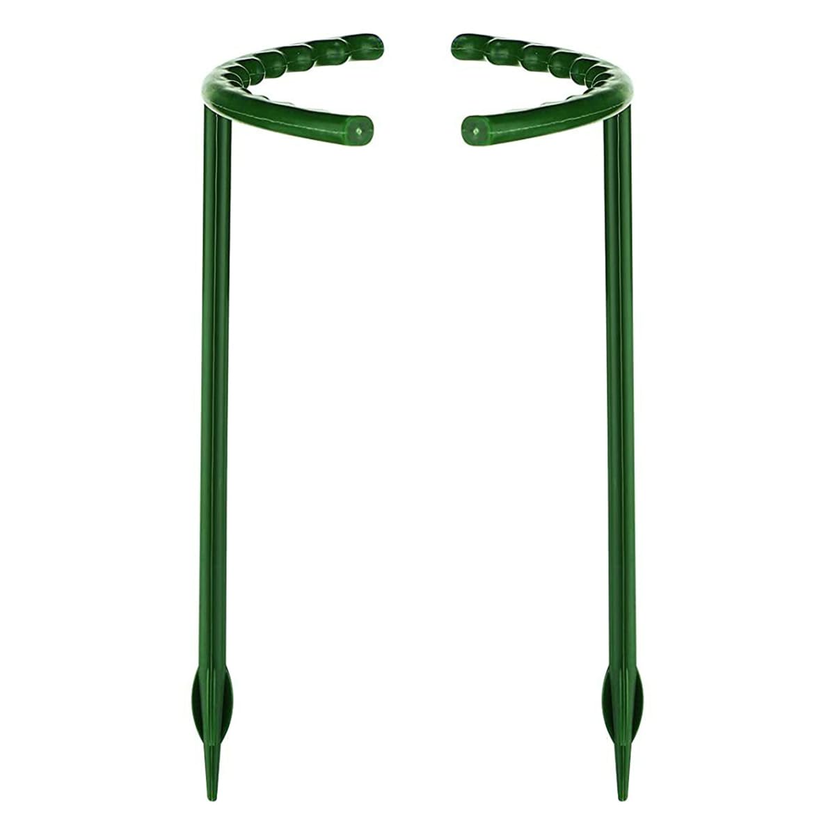 10 Pack ZONADAH Plant Support Stakes Half Round 25x14.5cm Green Support Ring Flower Stand Cage Holder for Indoor Outdoor Vegetable Climbing Plants