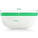 Vremi 17 oz Ceramic Bowl Set of 6 - White Porcelain Kitchen Serving Bowls Microwave Safe for Soup Salad Pasta Dessert Popcorn Dip - 5 inch Ice Cream Bowls with Cute Decorative Colorful Stripe Trim