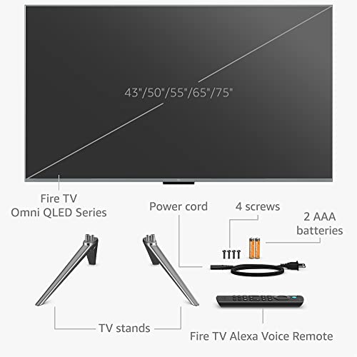 Allnew Amazon Fire TV 55" Omni QLED Series 4K UHD smart TV, Dolby