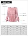 Women Wrap Tops, Laksmi Casual Tunic Shirt Long Sleeve Scoop Neck, XX-L/Blue