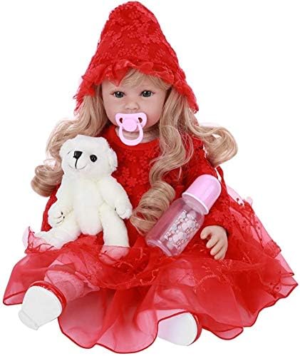 生まれ変わった赤ちゃん人形 24インチリアルなシリコーンビニールの柔軟な加重reborn 超安い Girl人形全身ソフトライフドレスとおもちゃ のアクセサリーの女の子の贈り物3人の子供の贈り物