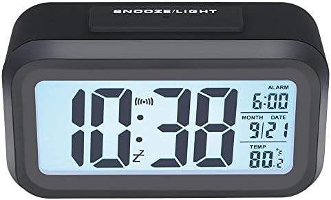 Digital Snooze LED Alarm Clock Backlight Time Calendar Thermometer Temperature