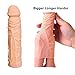 Privacy Packaging Silicone penile Condom Expander expands Male Chastity Toys Lengthen Cock Sleeves Reusable Condoms