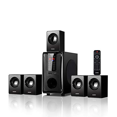 LYXLQ Speaker System, 5.1 Surround Sound Speakers Wireless, Touch Button Stereo Sound Supports U Disk SD Card, Suitable for Home/Party/Propaganda
