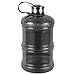 3 Liter BPA Free Reusable Plastic Drinking Water Bottle Jug Container w/Hand Holder Canteen and Stainless Steel Cap (Black)