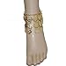 Mojeska Gold Coin Belly Dance 3 Row Anklet Gold Adjustable
