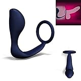 Erection Enhancing Cock Ring & Butt Plug Combo – Medical Grade Silicone Anal Sex Toy For Adult Man And Woman – Larger, Thicker Erections – Incredible Orgasms