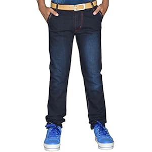 Tara Lifestyle Slim fit Denim Jeans Pant for Kids-Boys Jeans Pant – Royal Black